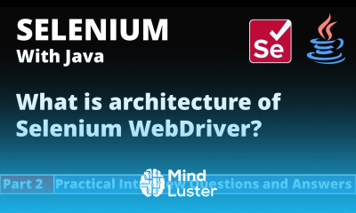Part2 Selenium with Java Tutorial Practical Interview Questions and Answers SeleniumArchitecture