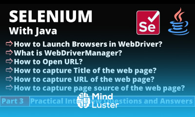 Part3 Selenium with Java Tutorial Practical Interview Questions and Answers get Commands