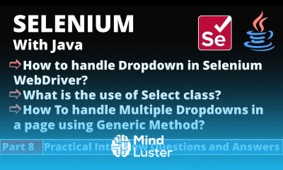 Part8 Selenium with Java Tutorial Practical Interview Questions and Answers DropDowns