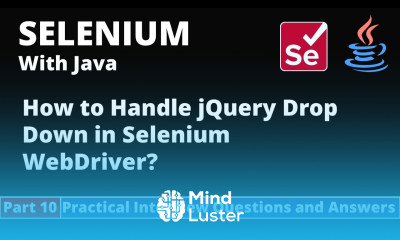 Part10 Selenium with Java Tutorial Practical Interview Questions and Answers JQuery Dropdown