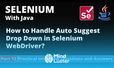 Part12 Selenium with Java Tutorial Practical Interview Questions and Answers Drop Downs