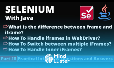 Part18 Selenium with Java Tutorial Practical Interview Questions and Answers iFrames