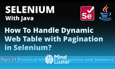 Part21 Selenium with Java Tutorial Practical Interview Questions and Answers Dynamic Web Table