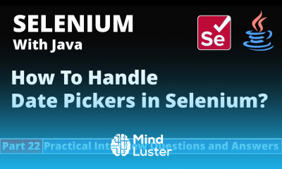 Part22 Selenium with Java Tutorial Practical Interview Questions and Answers Date Pickers