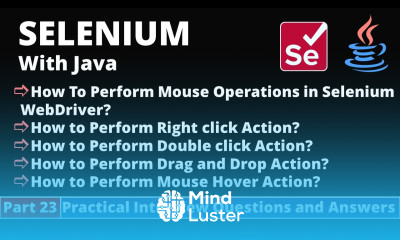 Part23 Selenium with Java Tutorial Practical Interview Questions and Answers Mouse Operations
