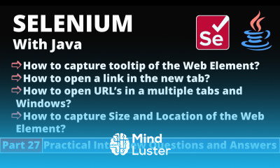 Part27 Selenium with Java Tutorial Practical Interview Questions and Answers
