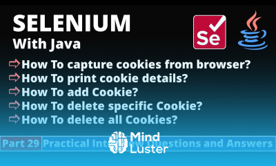 Part29 Selenium with Java Tutorial Practical Interview Questions and Answers Handling Cookies