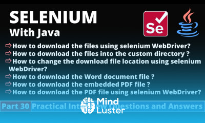 Part30 Selenium with Java Tutorial Practical Interview Questions and Answers
