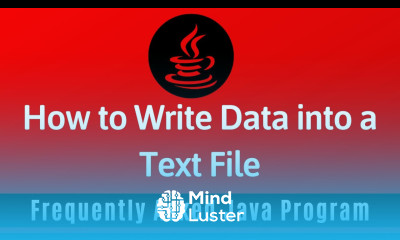 Frequently Asked Java Program 30 How To Write Data Into Text File