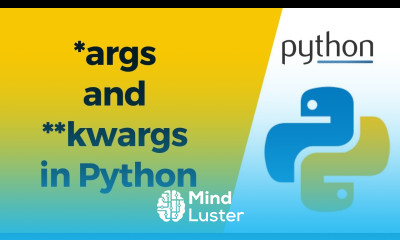 Python Tutorial 30 args and kwargs in Python