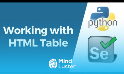 Selenium with Python Tutorial 15 Working with HTML Web Table