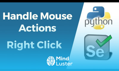 Selenium with Python Tutorial 19 Handle Mouse Actions Right click Action