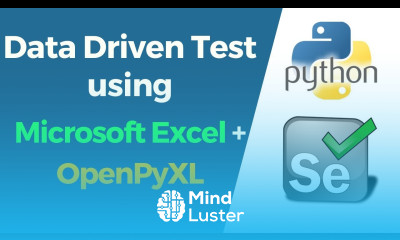 Selenium with Python Tutorial 26 Data Driven Testing using Microsoft Excel OpenPyXL Module