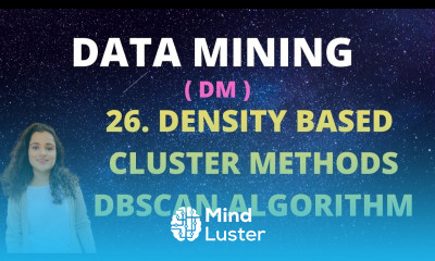 26 Density Based Clustering DBSCAN Algorithm DM