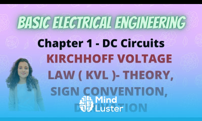 4 Kirchhoff Voltage Law KVL Theory Sign Convention Derivation BEE