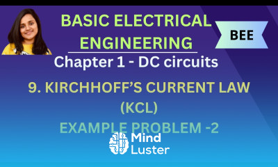 9 Kirchhoff Current Law KCL Example Problem 2 BEE