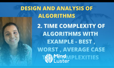 2 Time Complexity Of Algorithms with Example Best Worst Average Case Time Complexities DAA