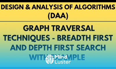 Graph Traversal Techniques Depth First Search and Breadth First Search with Example L 27 DAA