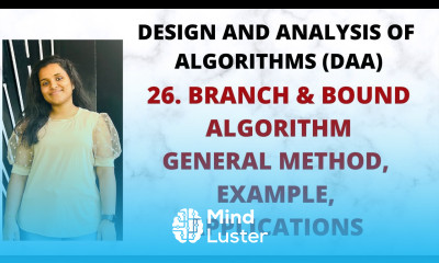 Branch and Bound Method Example Applications DAA