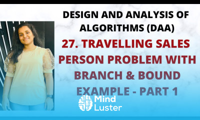 Travelling Sales Person Branch Bound with Example Part 1 DAA