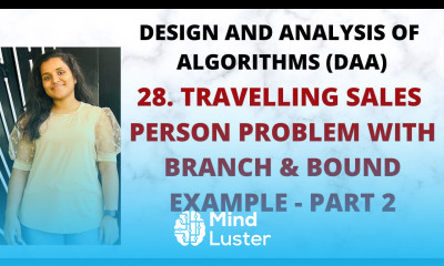 Travelling Sales Person Branch Bound with Example Part 2 DAA