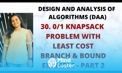 0 1 Knapsack with Least Cost Branch Bound with Example Part 2 DAA