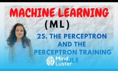 25 The Perceptron and The Perceptron training rule ML