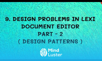 9 Design Problems in LEXI Document Editor Part 2 Remaining Problems DP