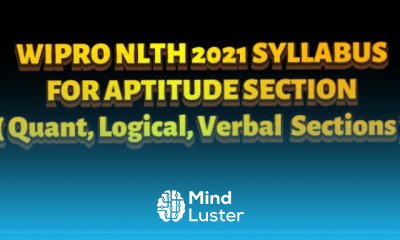 WIPRO NLTH 2021 APTITUDE SECTION SYLLABUS Quant Logical Verbal Sections