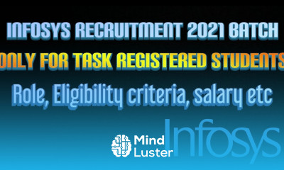 INFOSYS RECRUITMENT FOR 2021 BATCH THROUGH TASK MUST WATCH Only for task registered students