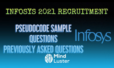 INFOSYS 2021 ONLINE TEST PSEUDOCODE SAMPLE QUESTIONS PREVIOUSLY ASKED QUESTIONS