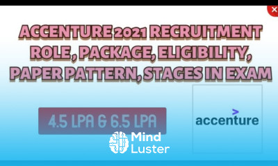 ACCENTURE 2021 RECRUITMENT ROLE PACKAGE ELIGIBILITY PAPER PATTERN STAGES TOPICS TO PREPARE