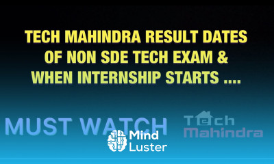 MUST WATCH  TECH MAHINDRA RESULT DATES NON SDE TECH EXAM WHEN INTERNSHIP STARTS