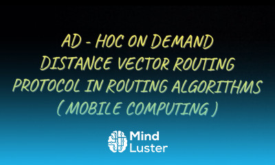 Ad hoc On Demand Distance Vector Routing Algorithm in Routing Algorithms MC