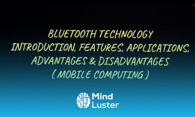 Bluetooth Technology Introduction Features Applications Advantages Disadvantages MC
