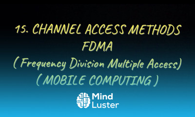 15 FDMA Frequency Division Multiple Access Channel Access Methods MC