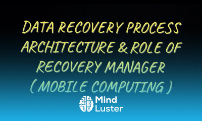 Data Recovery Process Architecture Role of Recovery Manager MC