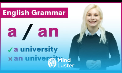 a an before a vowel or consonant sound Indefinite Articles Learn English Grammar