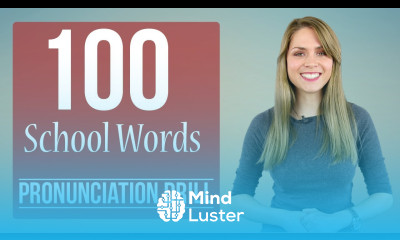 100 School Words Learn English Pronunciation Practice Drill