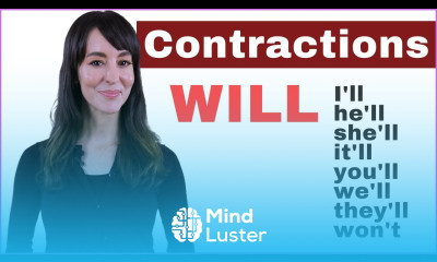 Learn Contractions Future Tense WILL
