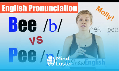 English Pronunciation Bee b vs Pee p