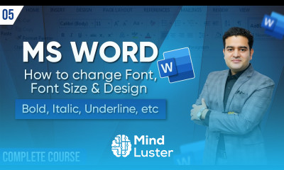 How to Change Font Font Size and Design In MS Word MS Word Full Course 2023
