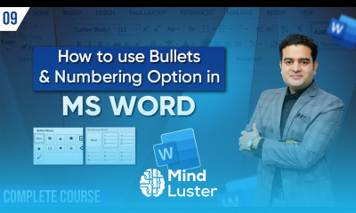 How to Use Bullets and Numbering Options in MS Word Complete Guide