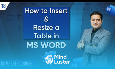How to Insert Resize and Format Tables in MS Word Complete Guide