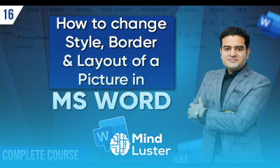 How to Change Style Border and Layout of A Picture in MS Word MS Word Full Course FREE