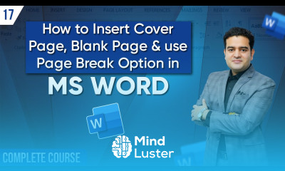 How to Insert Cover Page Blank Page Use Page Break in MS Word Step By Step Guide