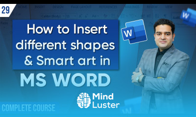 How to Insert Different Shapes in Word Smart Art in MS Word Microsoft Full Word Course
