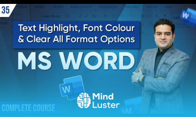 How to change Text Highlight Font Colour and Clear All Format Options in MS Word