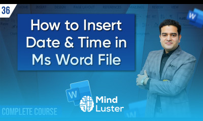Learn to Insert Live Date Time in MS Word Full MS Word Course by Marketing Fundas Global