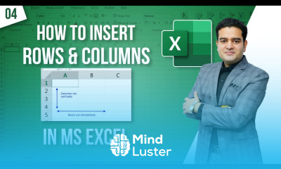 How to Insert Rows and Columns in MS Excel Basics of MS Excel for Beginners msexcelcourse excel